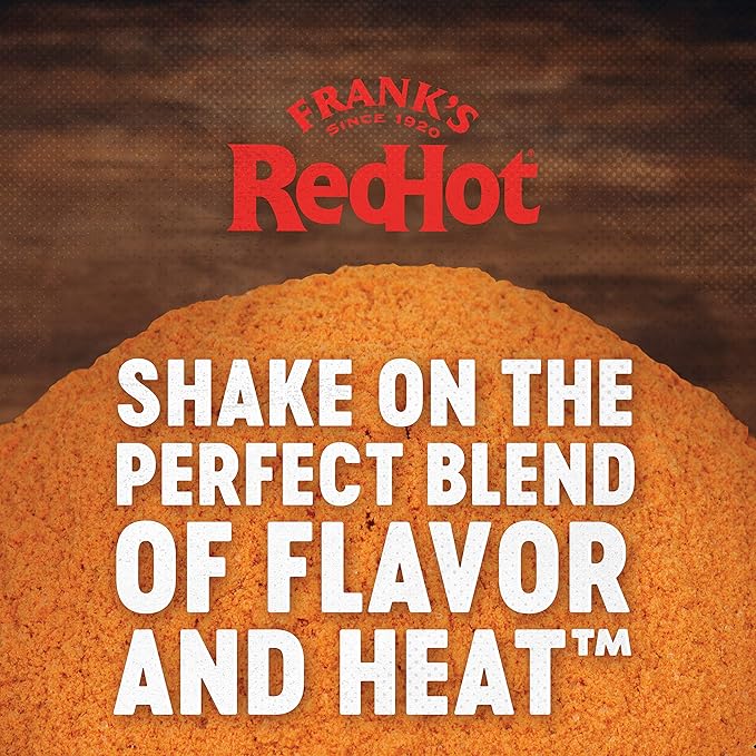 Frank's RedHot Original Seasoning, 21.2 oz (Pack of 6) - Six 21.2 Ounce Containers of Hot Sauce Seasoning Blend of Savory Garlic and Spicy Cayenne Pepper, Perfect for Dry-Rubs