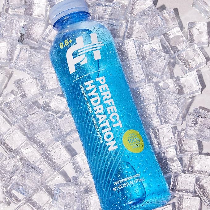 Perfect Hydration 9.5+ pH Alkaline Drinking Water, 20-Ounce Bottle, Made in the USA, Case of 24
