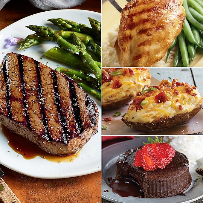 Premium Top Sirloin & Boneless Chicken Meal Package with Twice Baked Potatoes & Decadent Chocolate Truffle Lava Cakes - Perfect Dining Moments and Cooking Instructions from Kansas City Steak